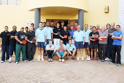 Tafeltennisspelers kry goeie oefening